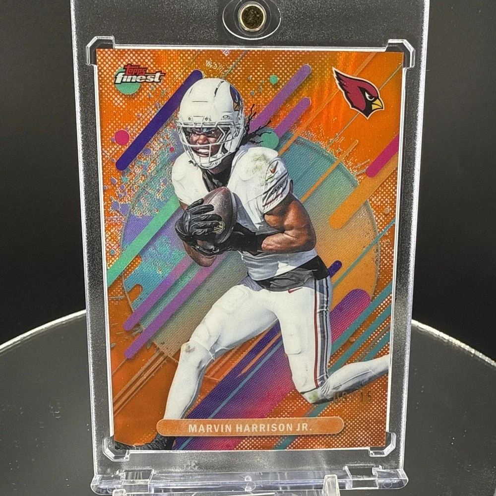 Marvin Harrison Jr 2025 Finest Oil Spill SSP /Case Hit Cardinals Casehit